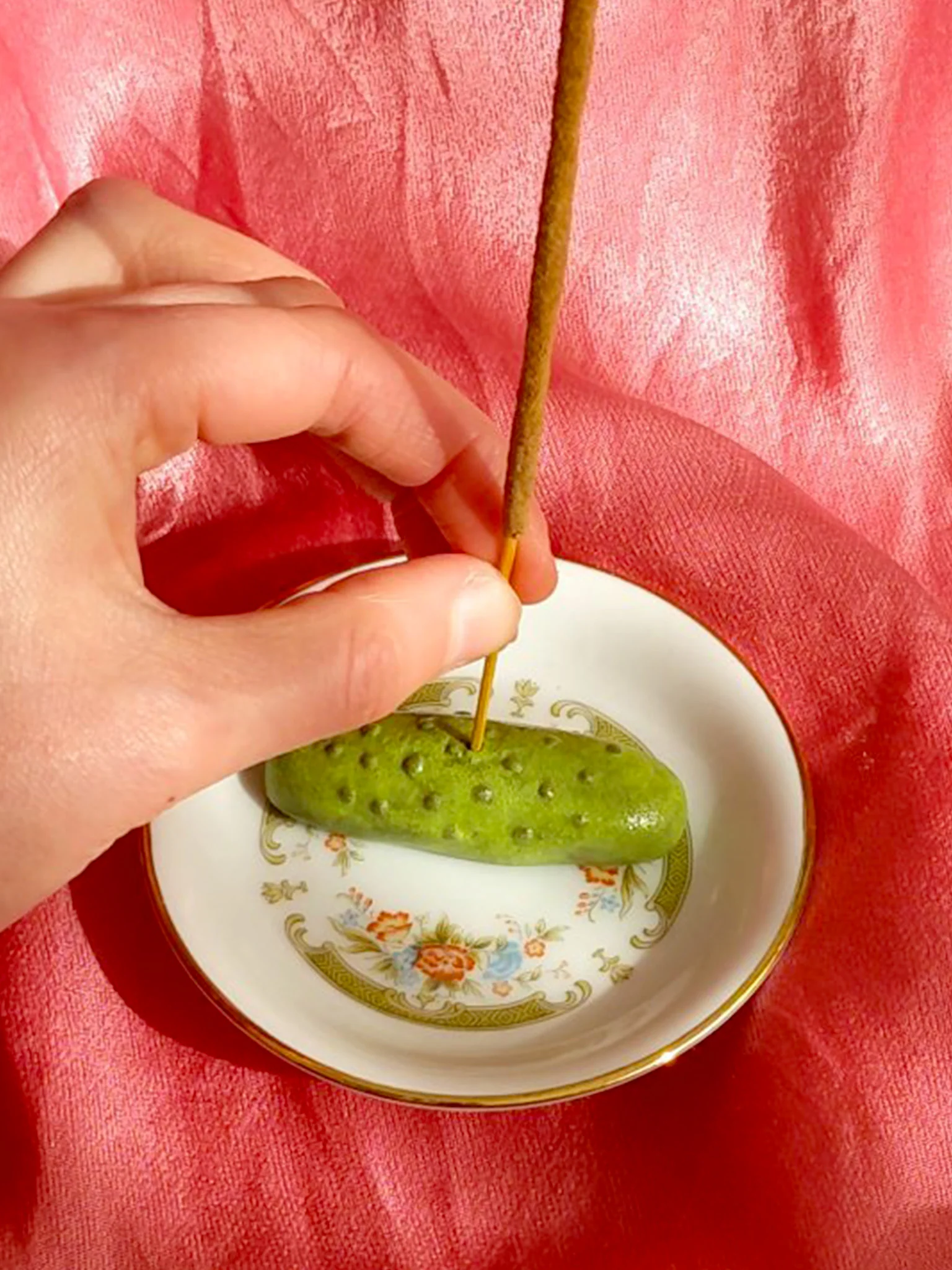 Pickle Incense Holder x Spicy Tofu Ceramics - Image 2