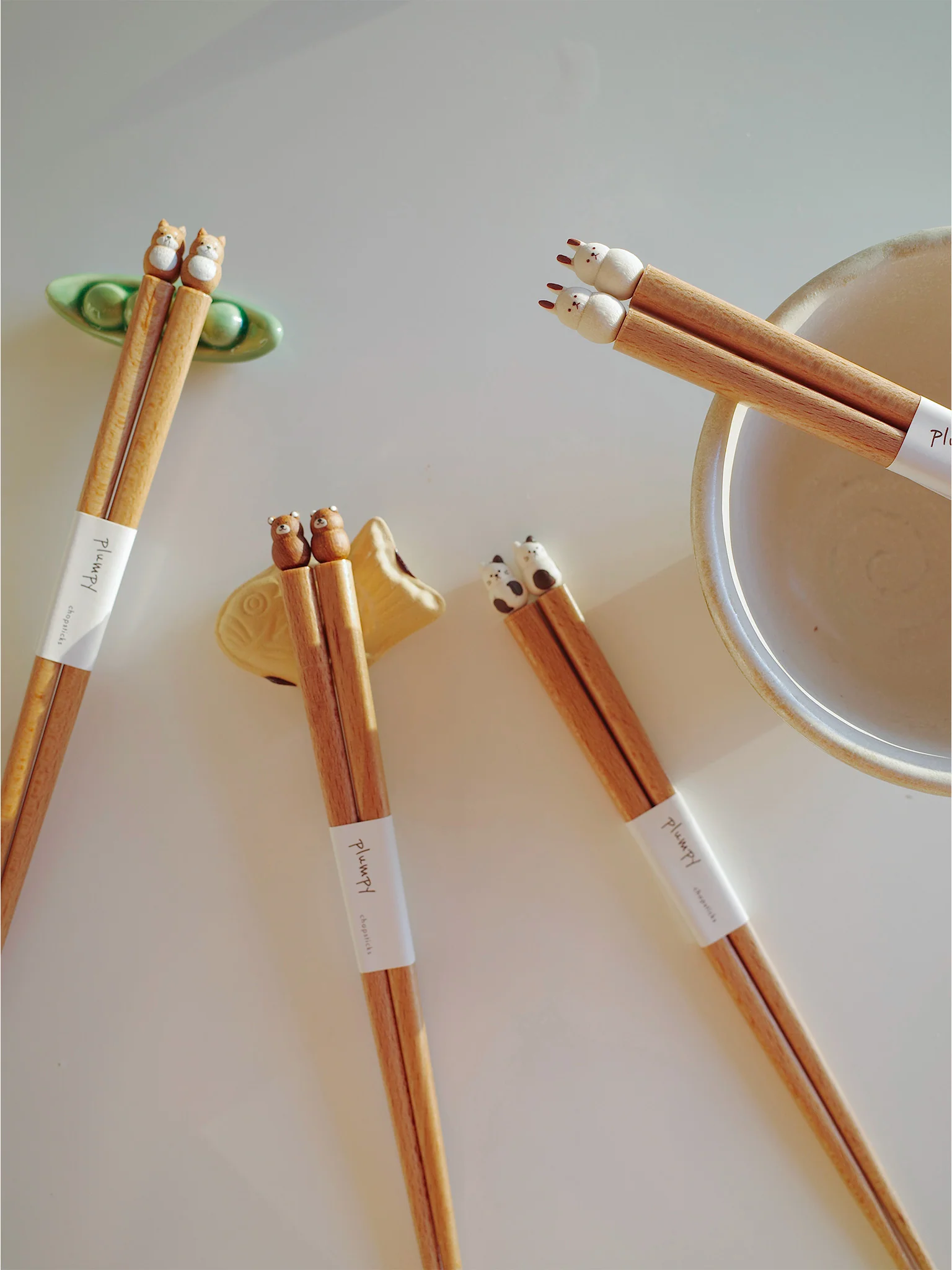 Plumpy Wood Chopsticks (4 Styles) - Image 3
