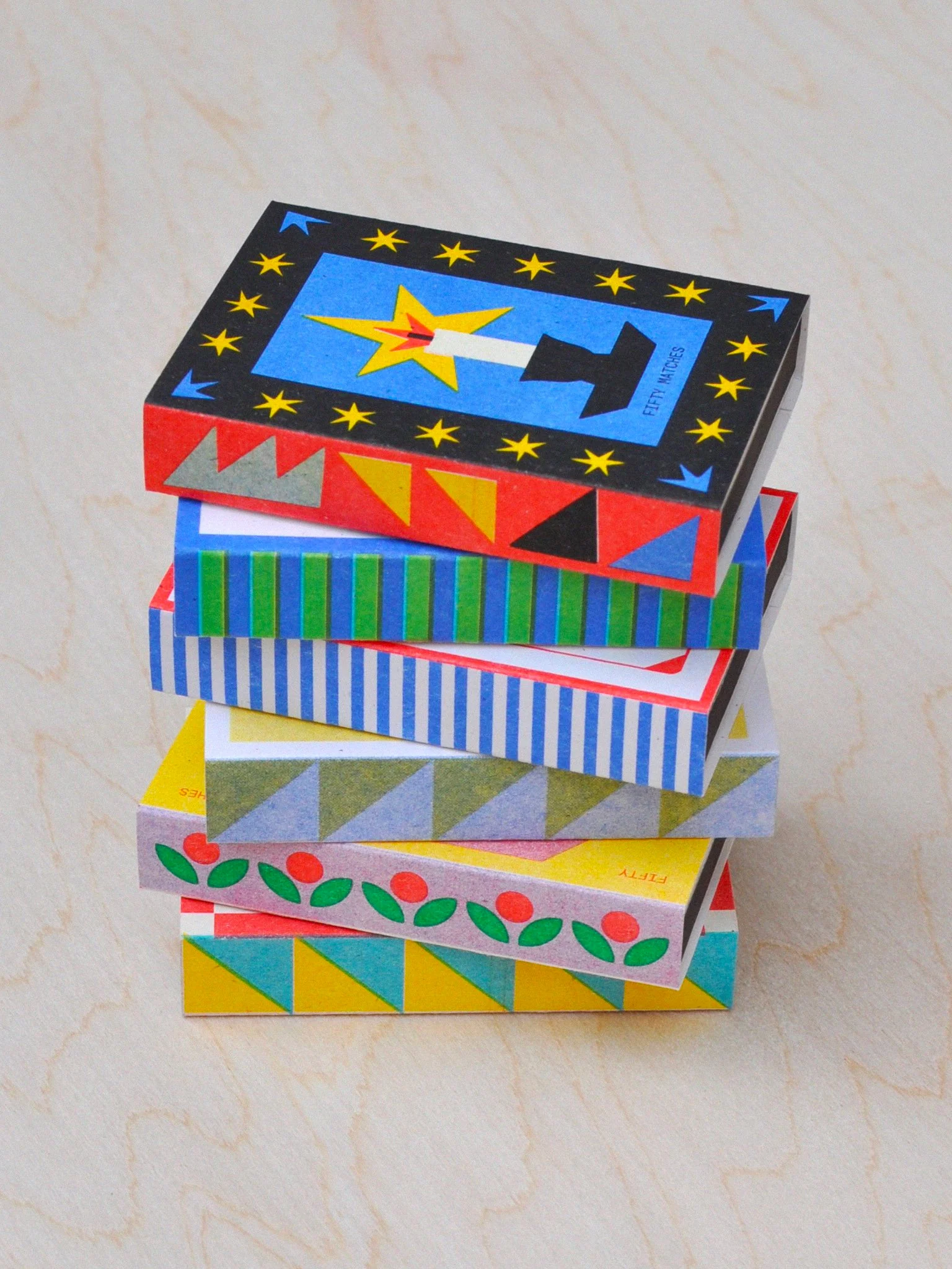 Risograph Printed Matchbox - Candle - Image 2