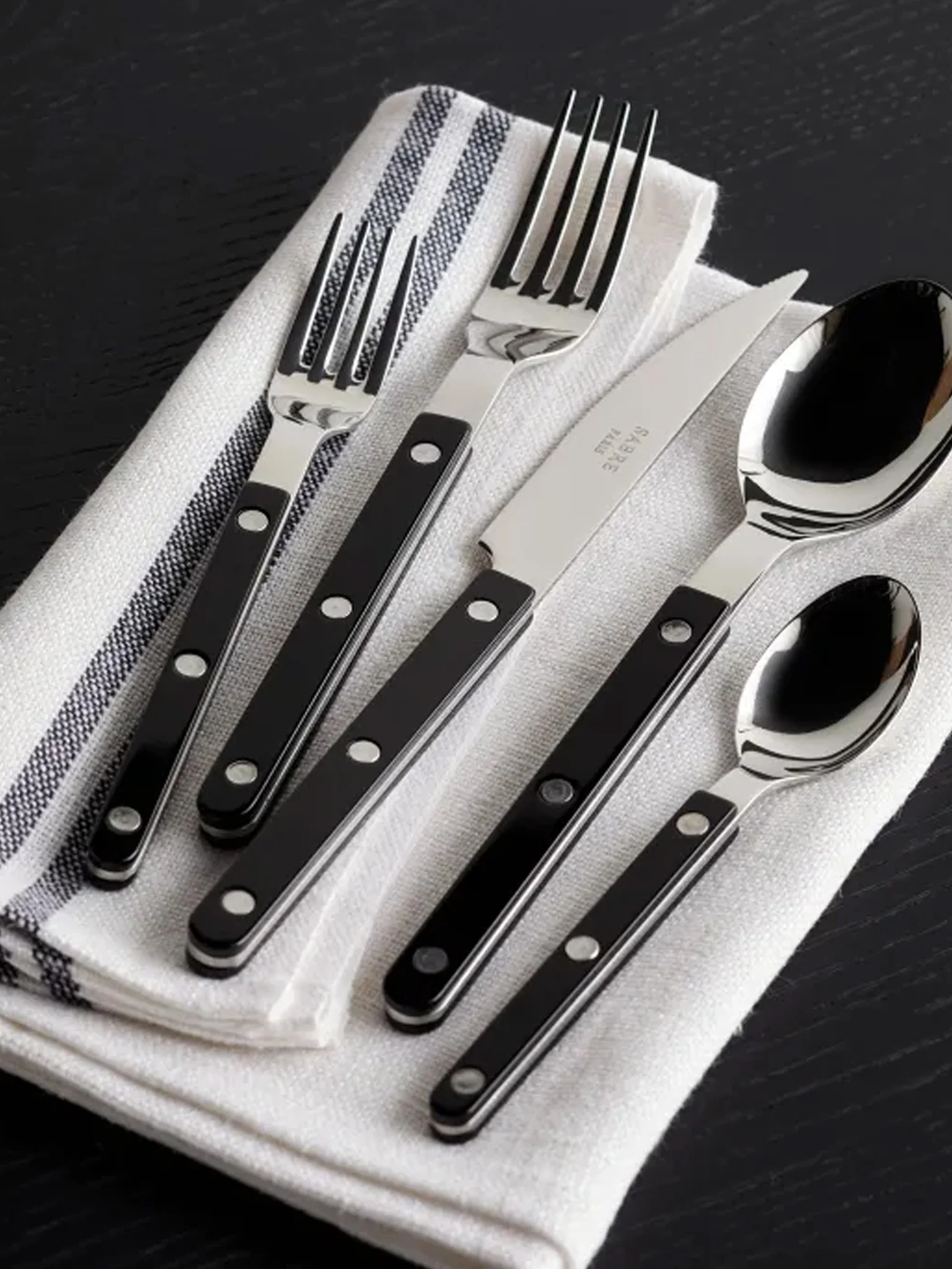 Sabre Paris Bistrot Cutlery - Black - Image 2