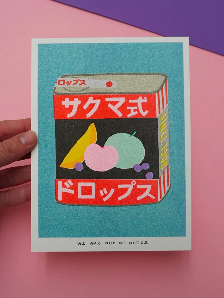 Sakuma Drops Can - Risograph Print (13x18cm) - Image 2