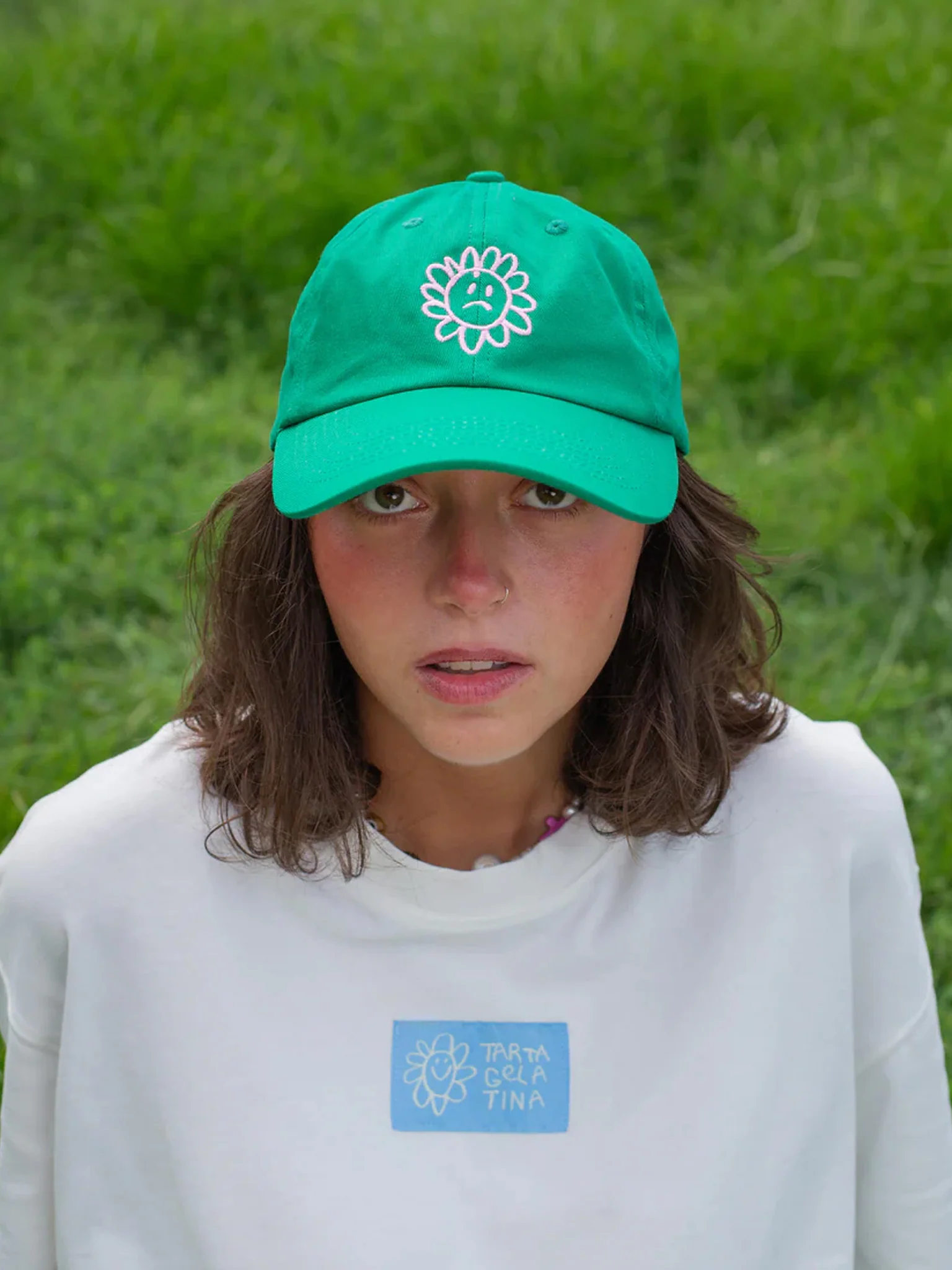 Silly Flower Cap - Grass Green - Image 3