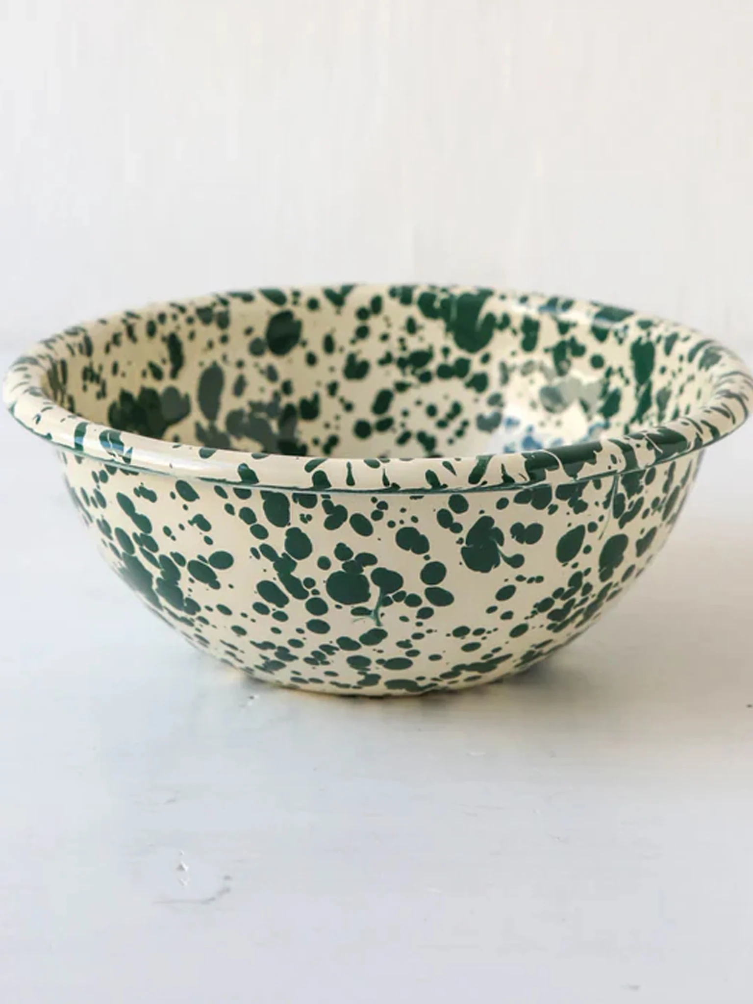 Splatter Cereal Bowl (16cm) - Green & Cream - Image 2