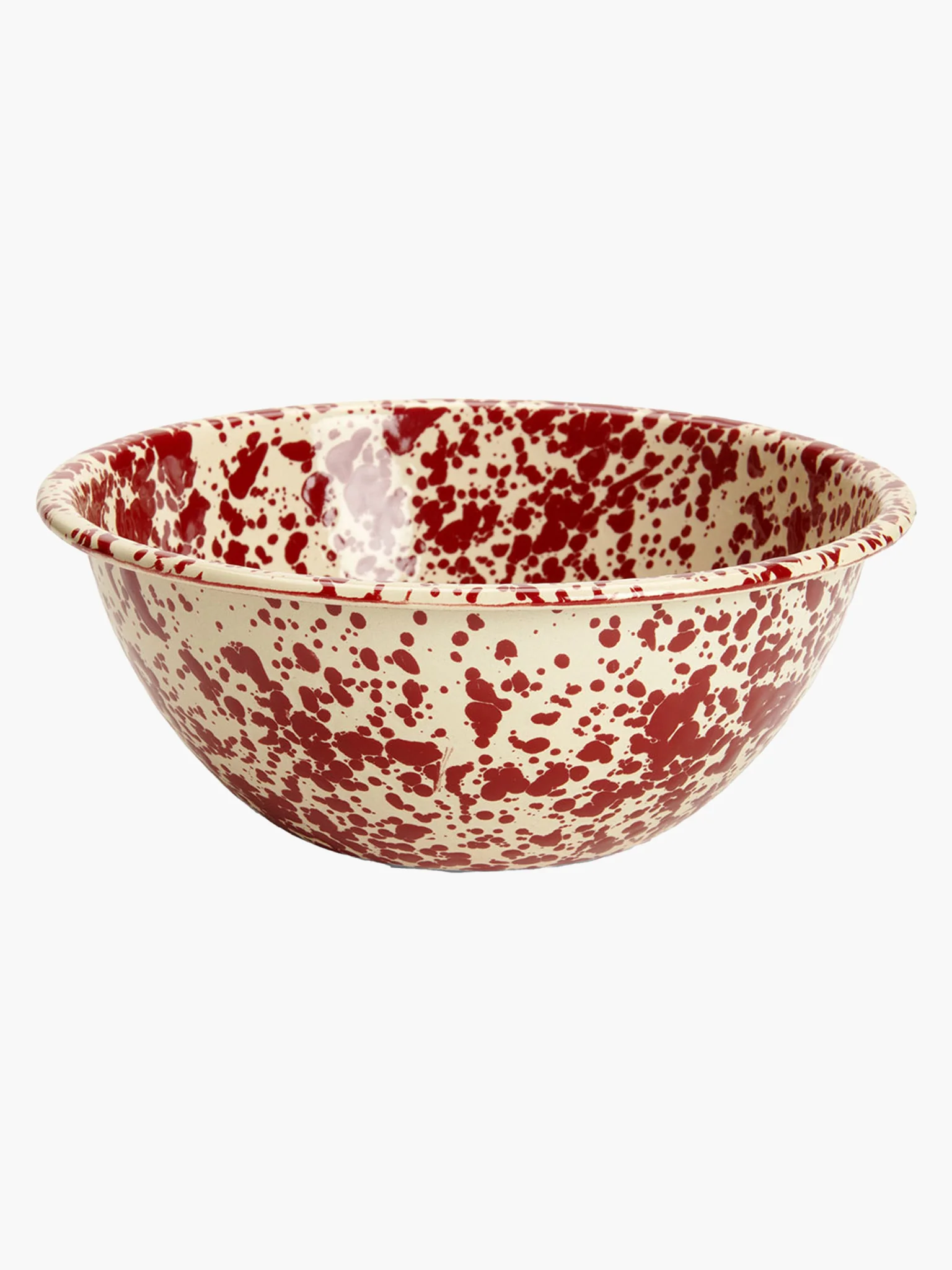 Splatter Serving Bowl (20.5cm) - Burgundy & Cream