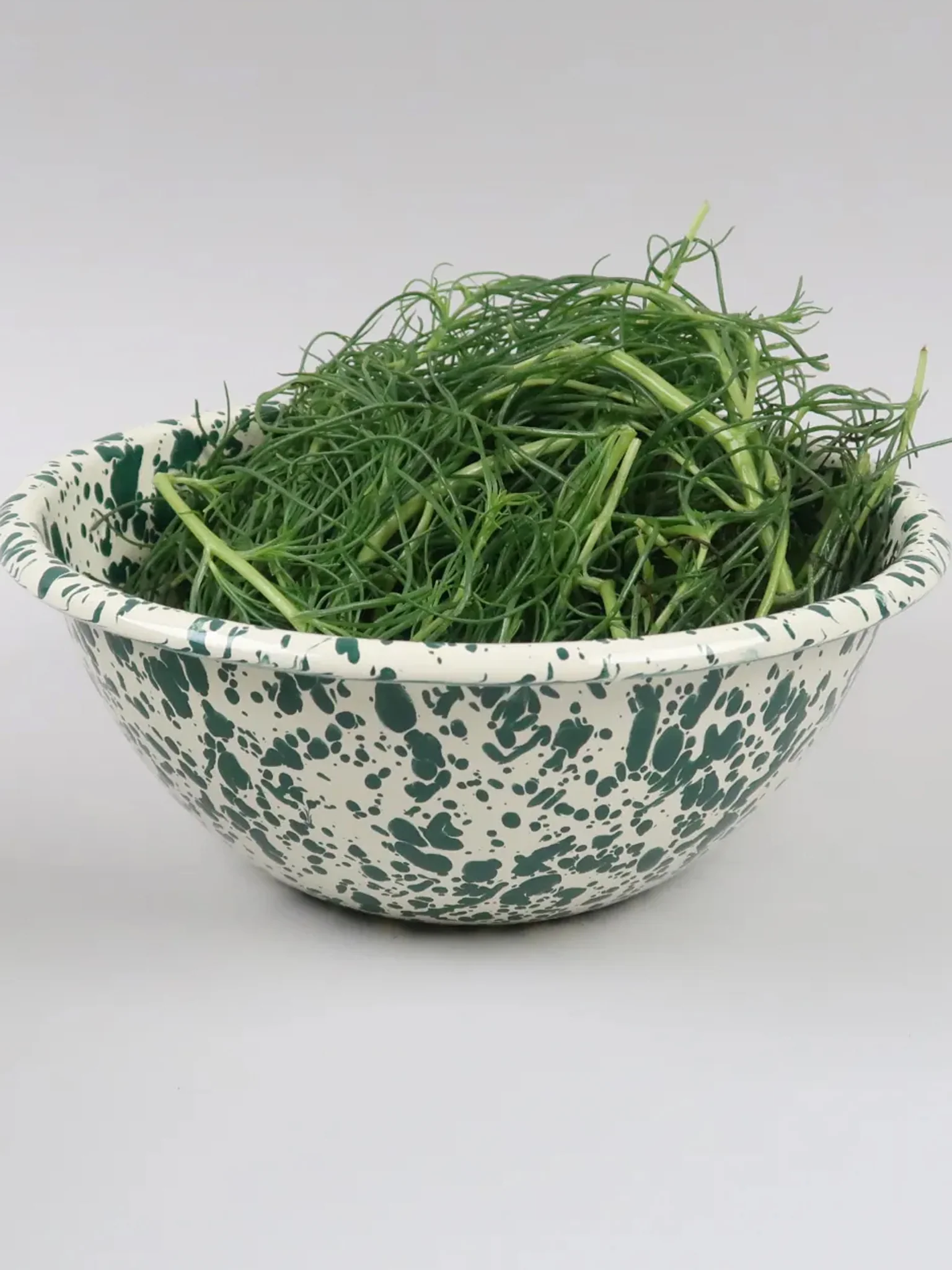 Splatter Serving Bowl (20.5cm) - Green & Cream - Image 2