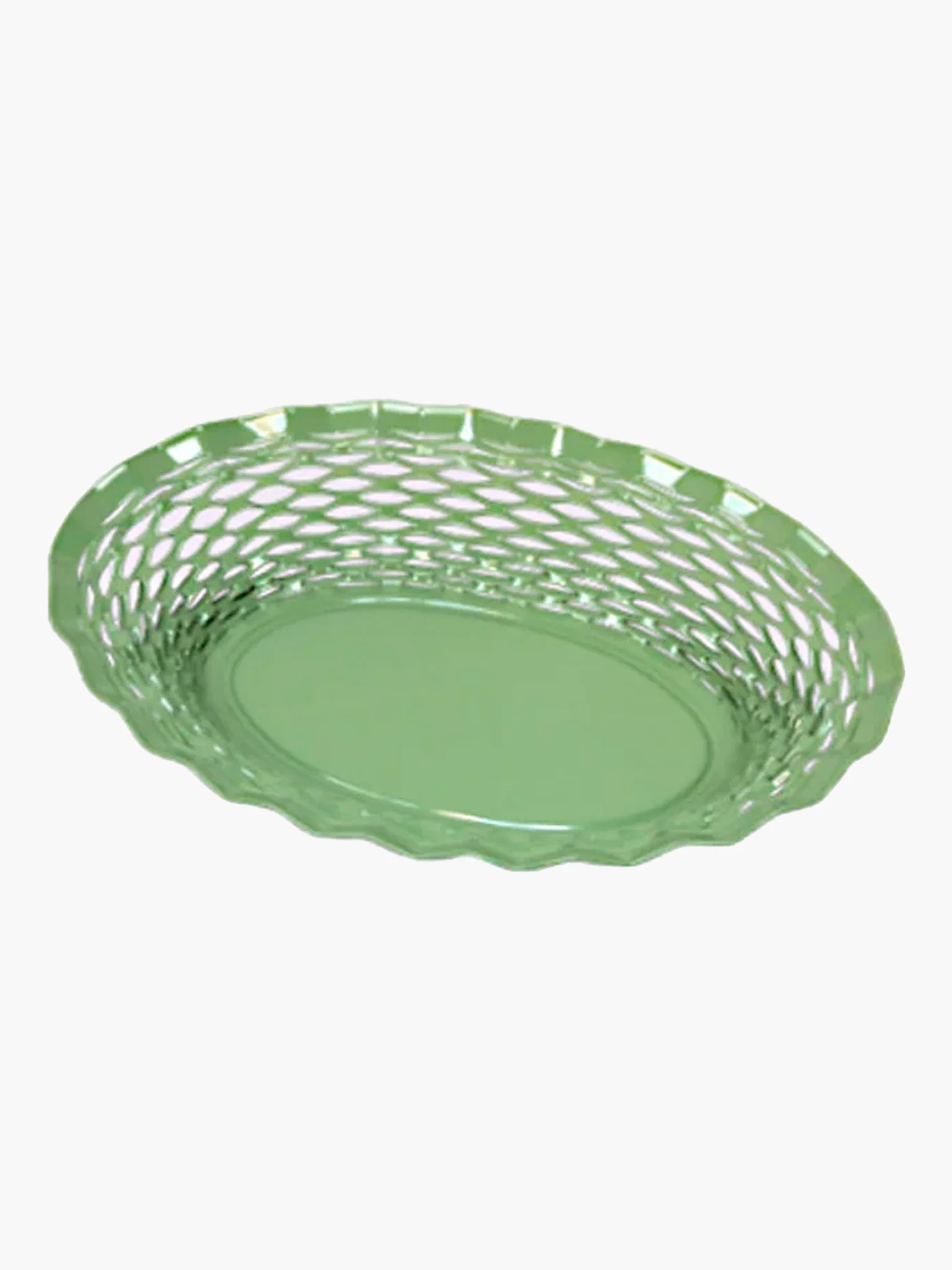 Stainless Steel Bread & Food Basket - Pastel Green