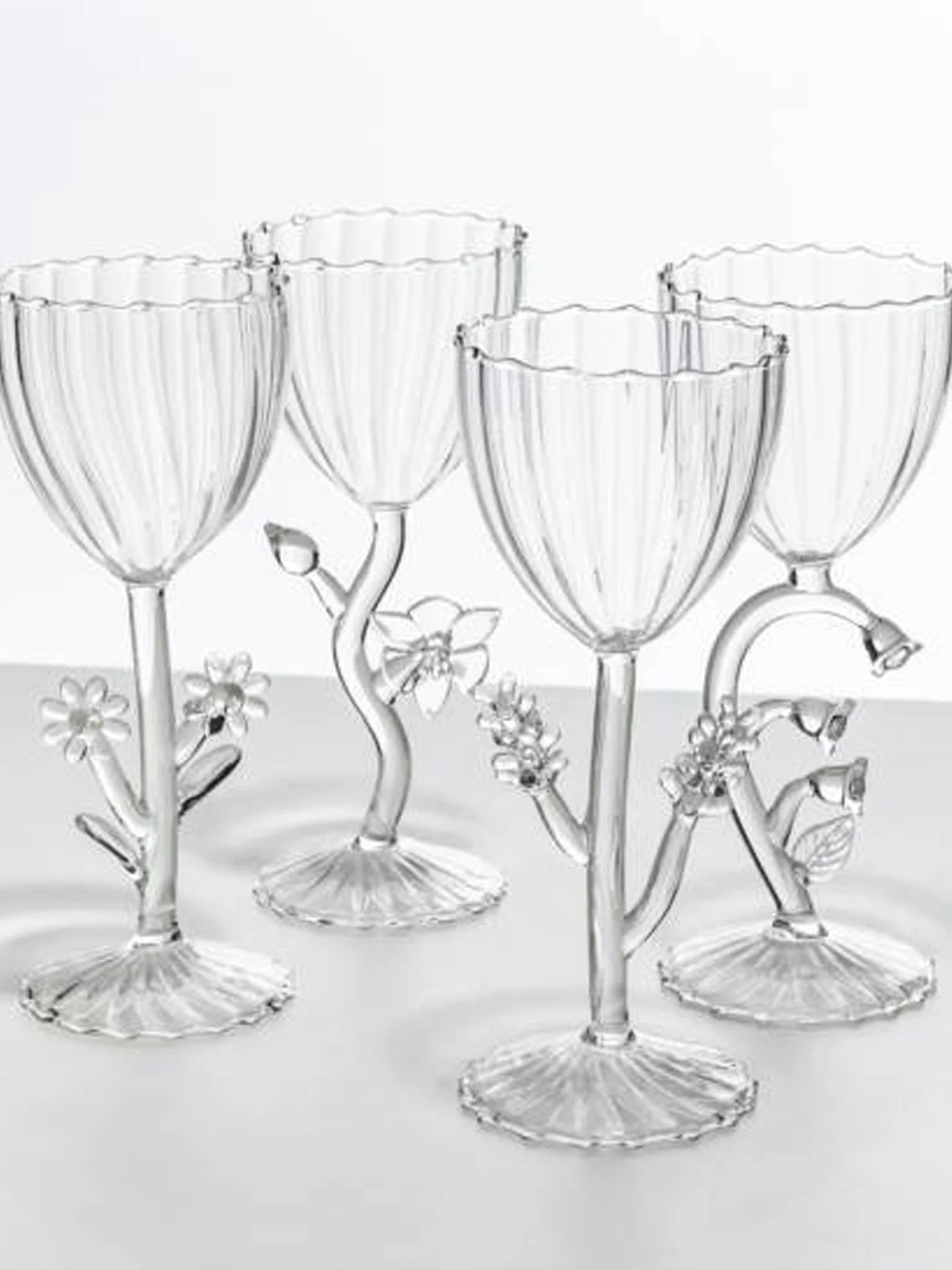 Stemmed Wine Glass - Lily of the Valley Clear - Image 2