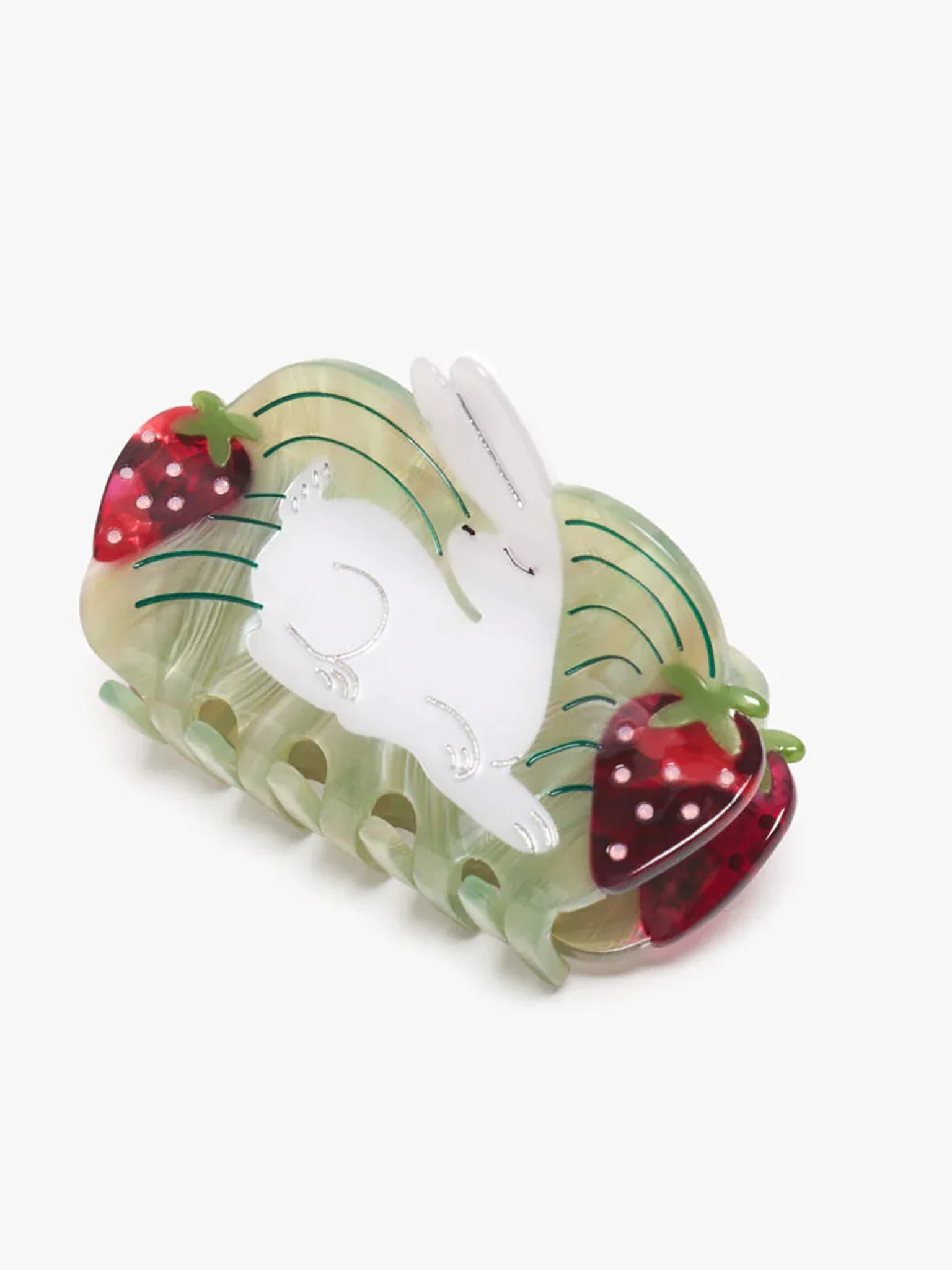 Strawberry Fields Rabbit Hair Claw - Image 3