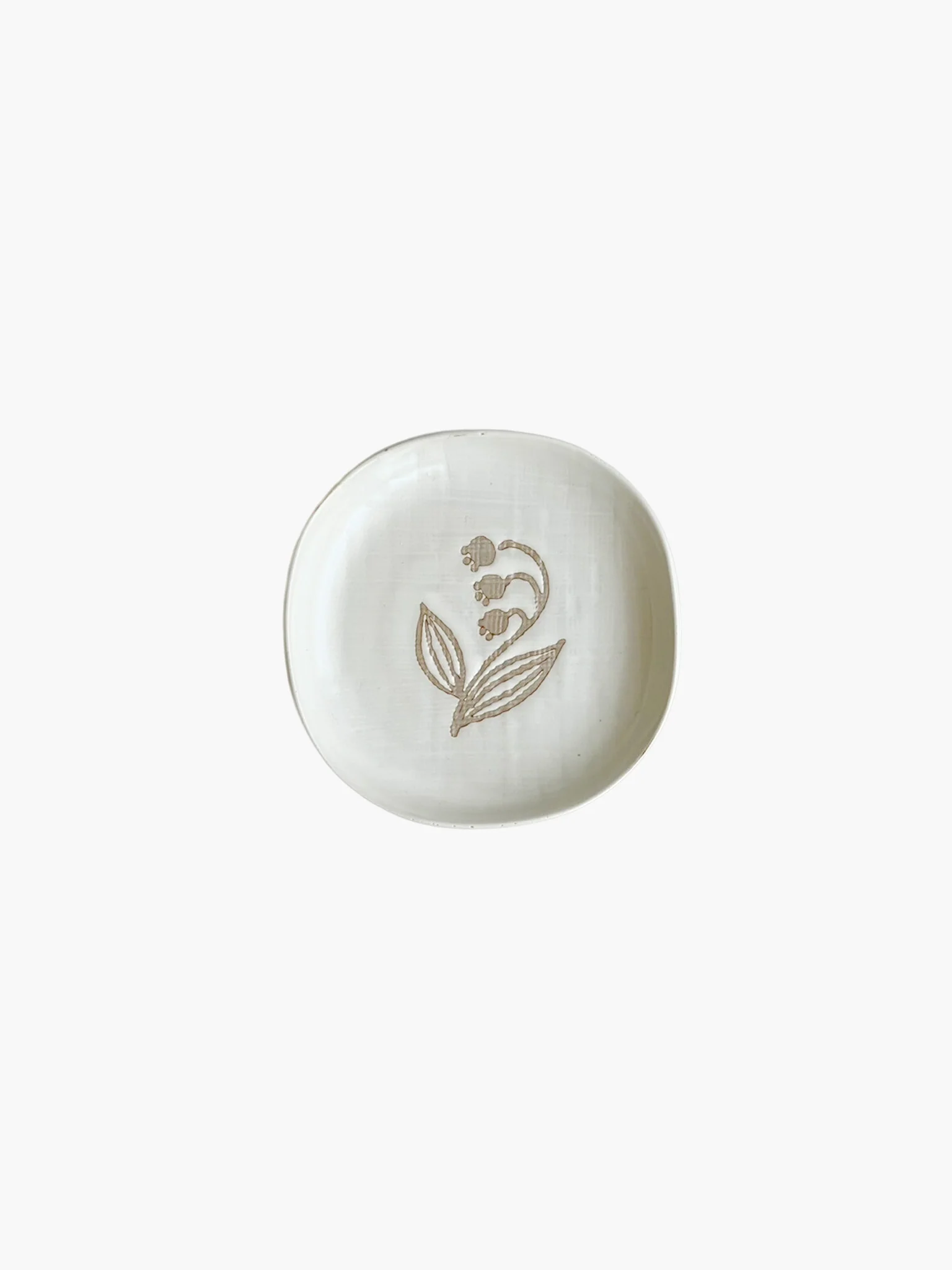 Toritoha Lily of the Valley Dish - White (11cm)