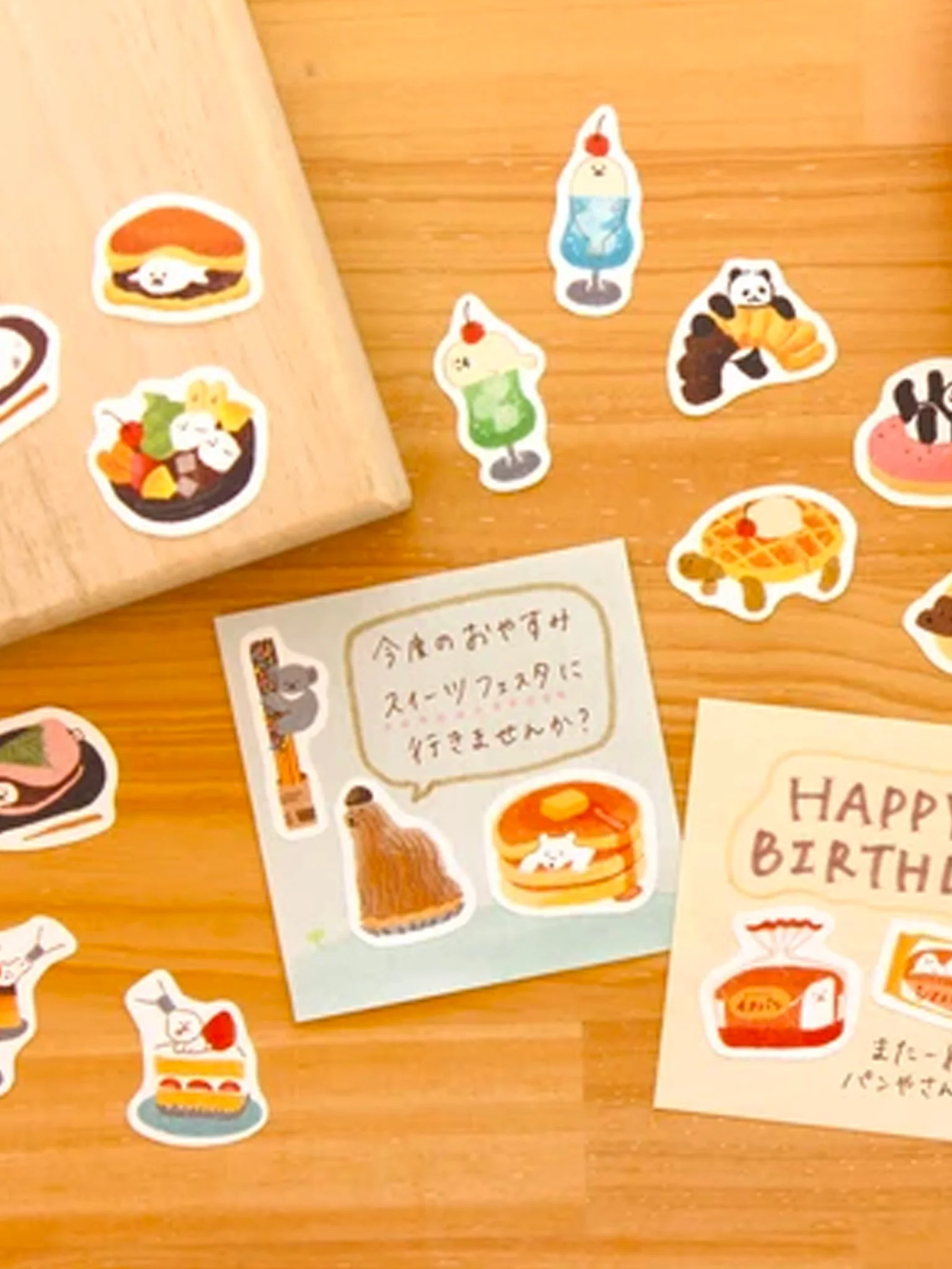 Washi Flake Stickers - Sweet Food Animals 1 - Image 2