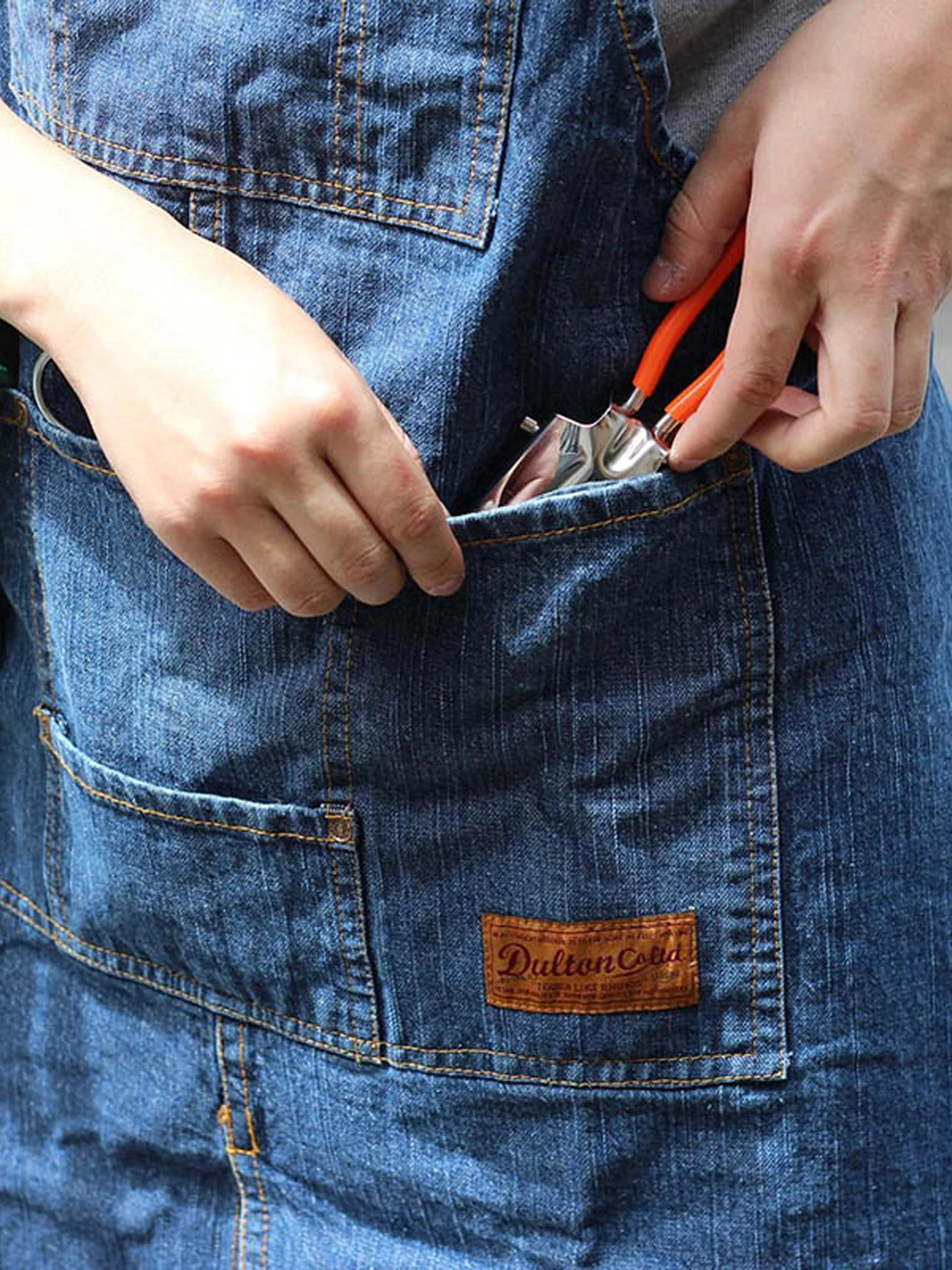 Work Apron - Washed Denim - Image 3