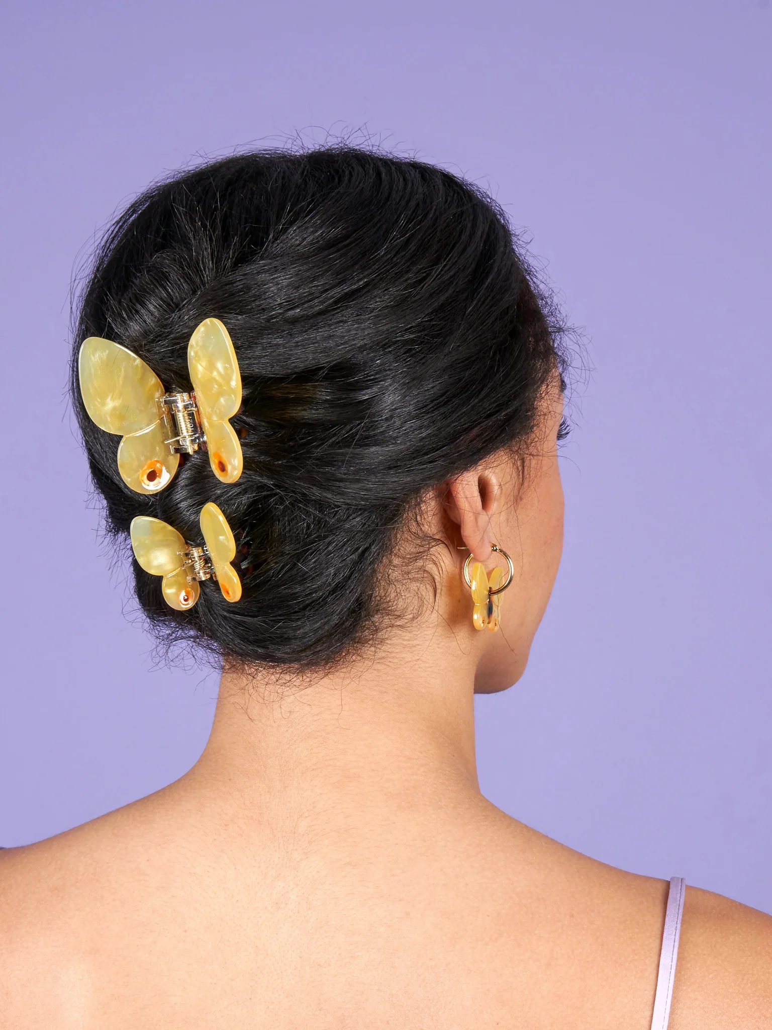 Yellow Butterfly Hair Claw - Image 2