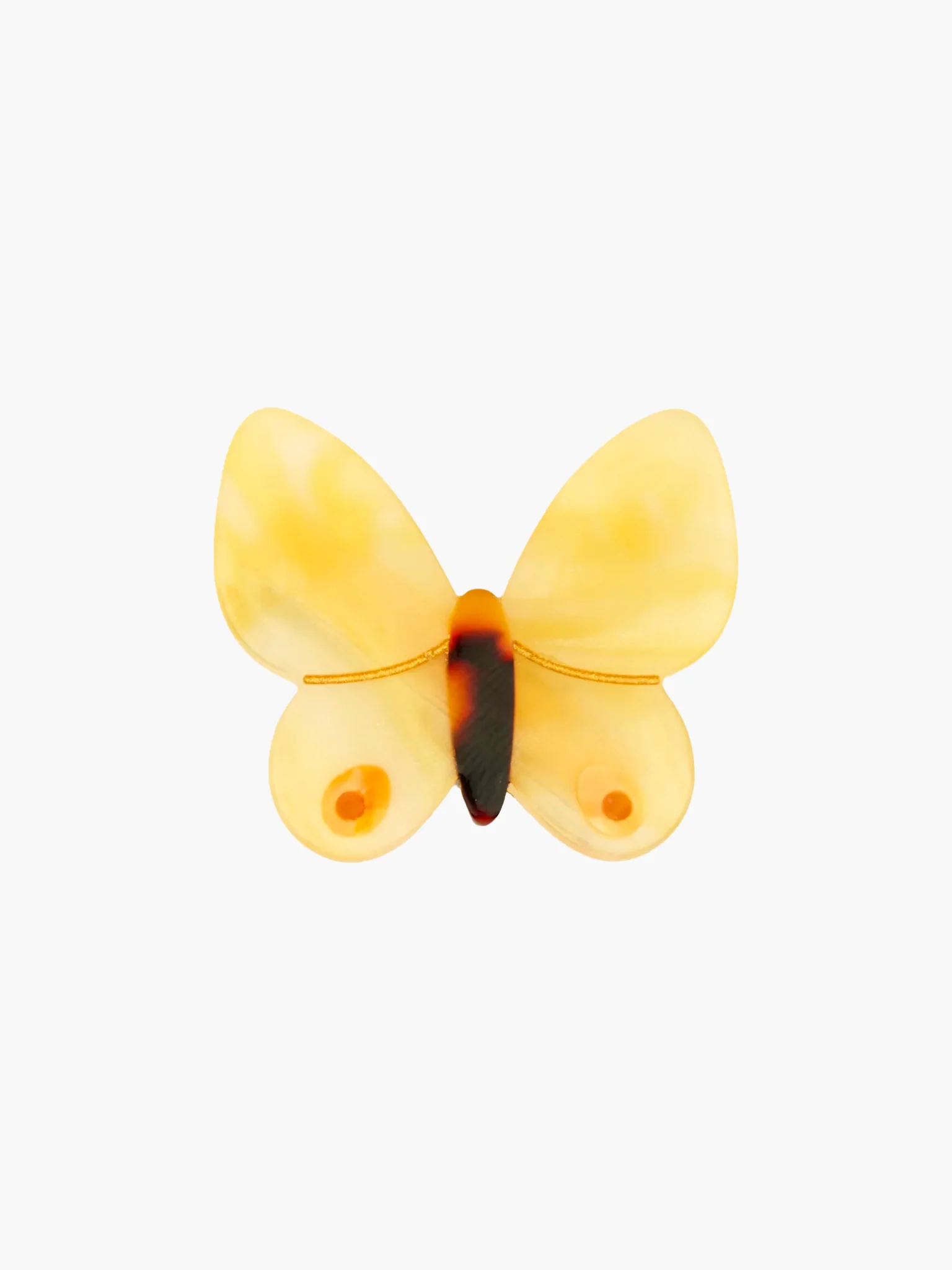 Yellow Butterfly Hair Clip