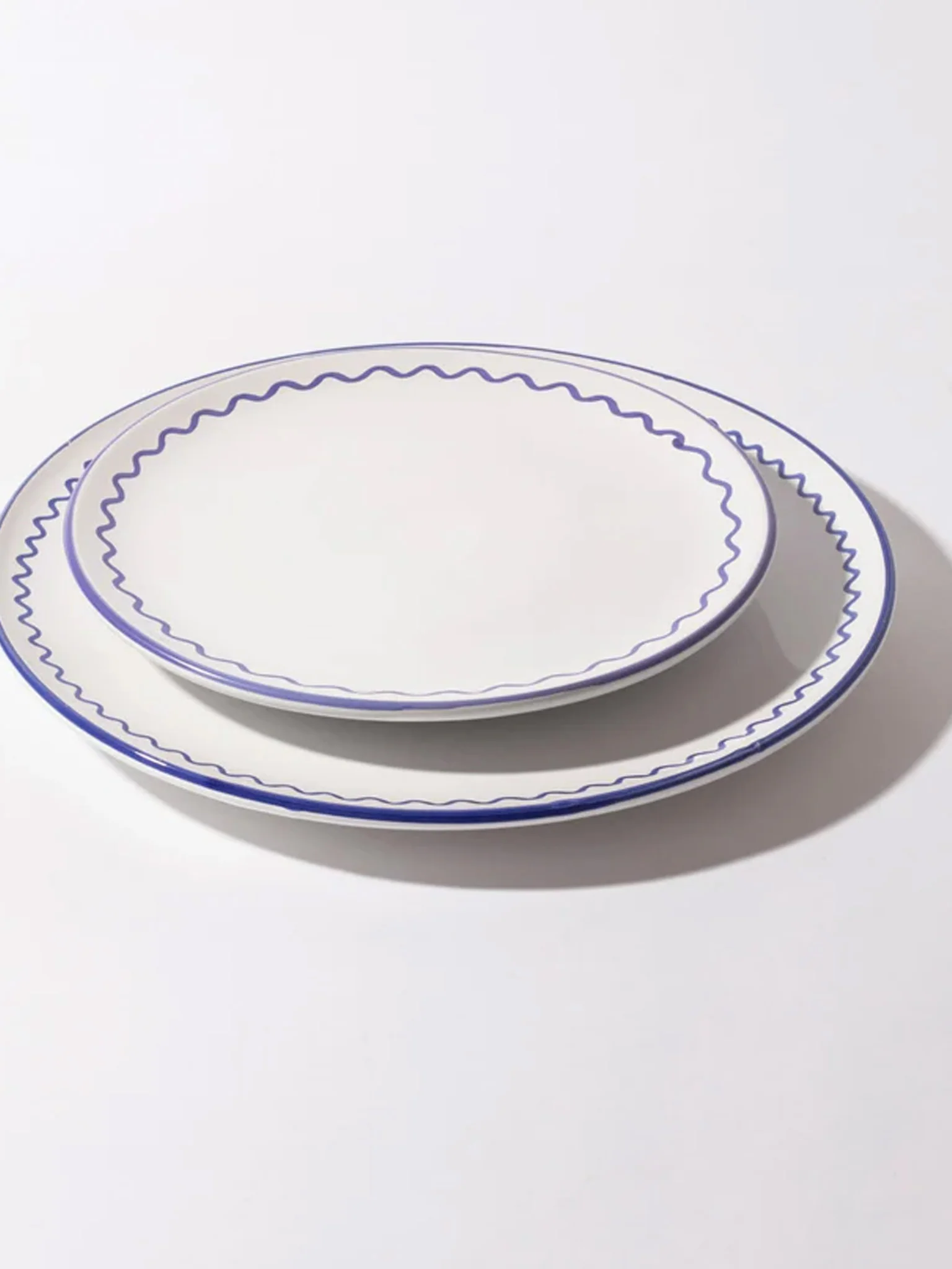 Zigzag Lunch Plate (21cm) - Royal Blue - Image 4